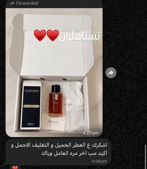 Customer message: thank you for the beautiful perfume and the most beautiful packaging, definitely not the last time I order from you